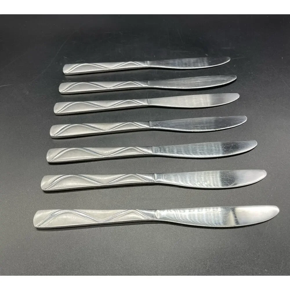 Cambridge Mena Sand Pattern Set of 7 Stainless Knives Flatware
